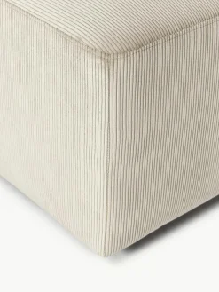 Corduroy poef Melva, B 99 x D 72 cm