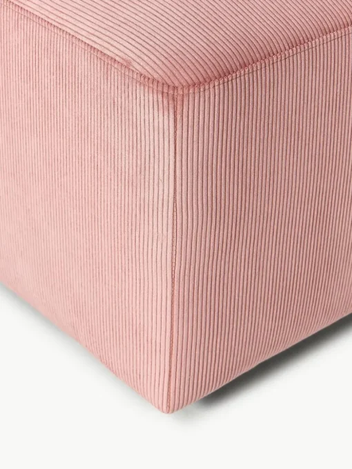 Corduroy poef Melva, B 99 x D 72 cm