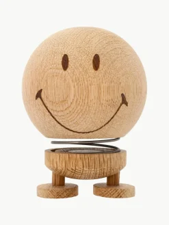 Decoratief object Hoptimist Smiley van eikenhout