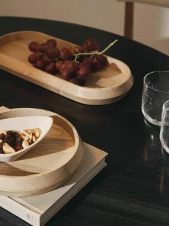 Decoratieve dienbladen Copenhagen van essenhout, set van 2