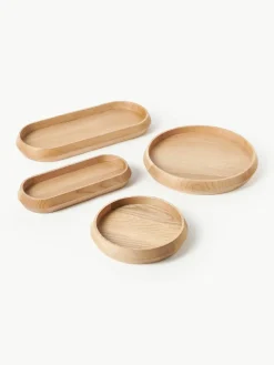 Decoratieve dienbladen Copenhagen van essenhout, set van 2
