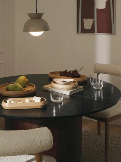 Decoratieve dienbladen Copenhagen van essenhout, set van 2