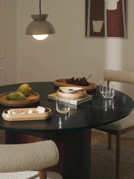 Decoratieve dienbladen Copenhagen van essenhout, set van 2