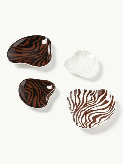 Decoratieve dienbladen Zella van porselein, set van 2