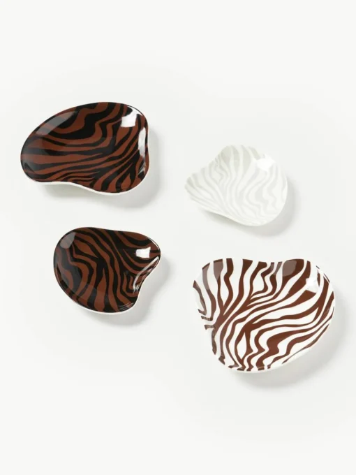 Decoratieve dienbladen Zella van porselein, set van 2