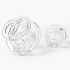 Decoratieve knoopobjecten Nola van glas, set van 2