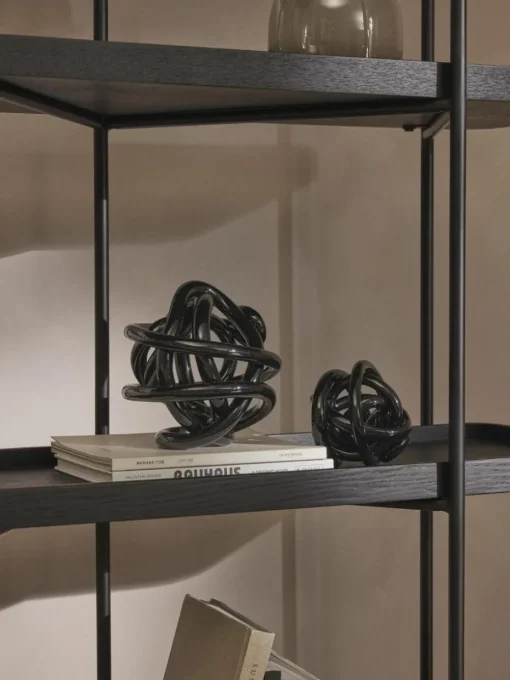 Decoratieve knoopobjecten Nola van glas, set van 2