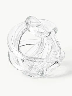Decoratieve knoopobjecten Nola van glas, set van 2