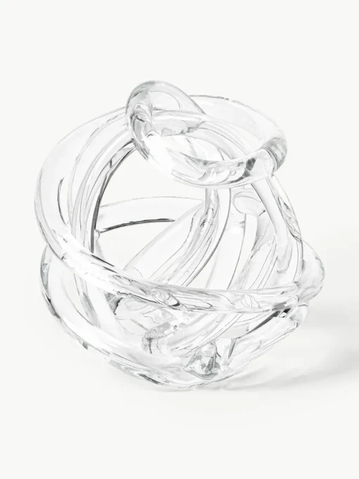 Decoratieve knoopobjecten Nola van glas, set van 2
