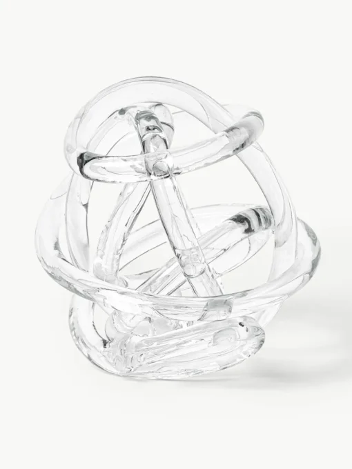 Decoratieve knoopobjecten Nola van glas, set van 2