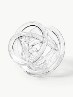 Decoratieve knoopobjecten Nola van glas, set van 2