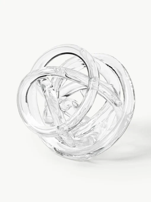 Decoratieve knoopobjecten Nola van glas, set van 2