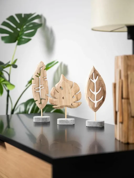 Decoratieve objecten blad, set van 3