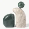 Decoratieve objecten Nati van marmer, 2-delig
