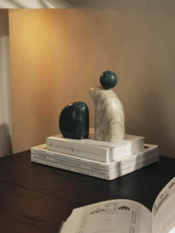 Decoratieve objecten Nati van marmer, 2-delig