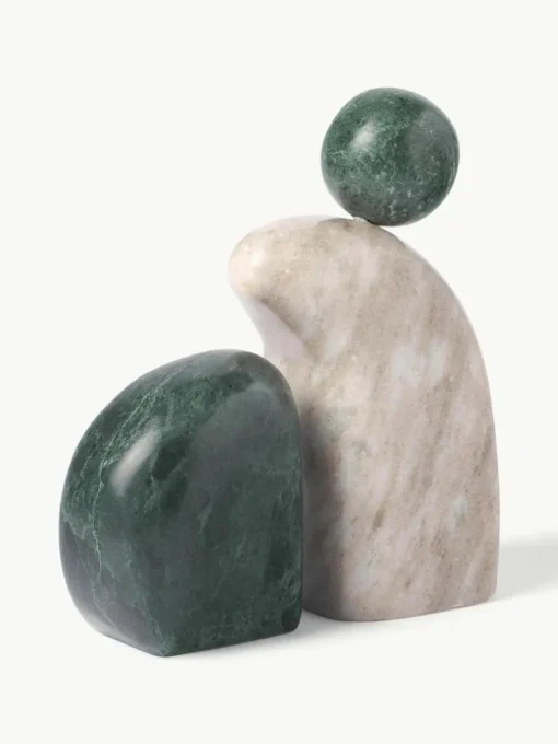 Decoratieve objecten Nati van marmer, 2-delig