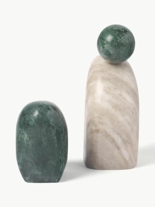Decoratieve objecten Nati van marmer, 2-delig