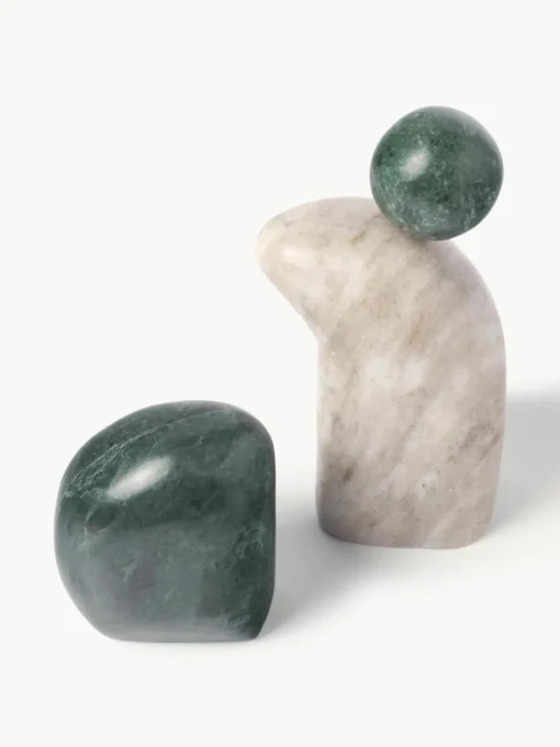 Decoratieve objecten Nati van marmer, 2-delig