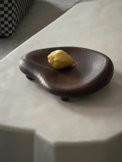 Decoratieve schaal Cairn van essenhout