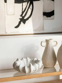 Decoratieve schaal Coral van keramiek