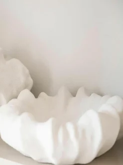 Decoratieve schaal Coral van keramiek