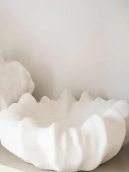 Decoratieve schaal Coral van keramiek