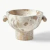 Decoratieve schaal Fossil van marmer, H 15 cm