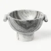 Decoratieve schaal Fossil van marmer, H 15 cm
