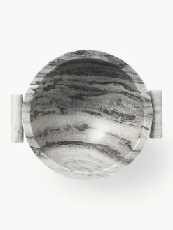 Decoratieve schaal Fossil van marmer, H 15 cm