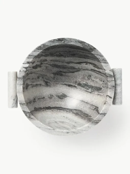 Decoratieve schaal Fossil van marmer, H 15 cm