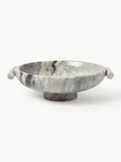 Decoratieve schaal Fossil van marmer, H 10 cm