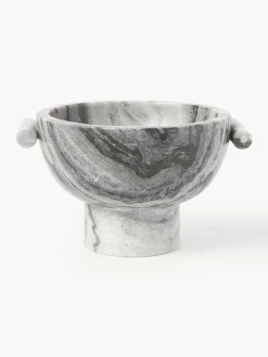 Decoratieve schaal Fossil van marmer, H 15 cm
