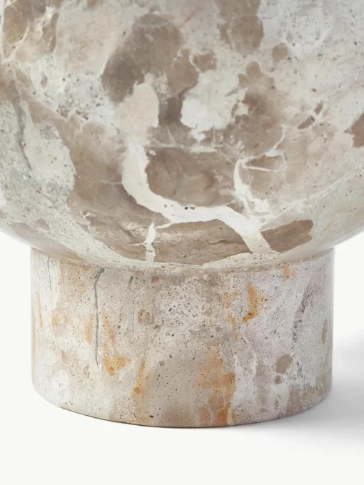 Decoratieve schaal Fossil van marmer, H 15 cm