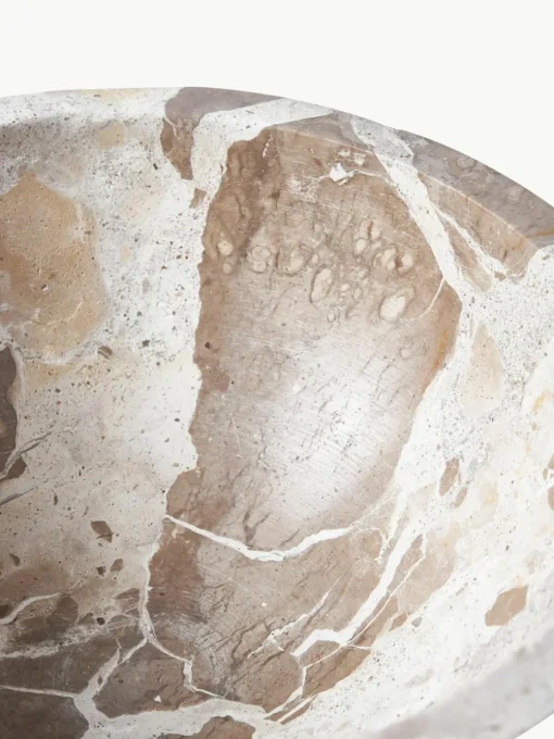 Decoratieve schaal Fossil van marmer, H 15 cm