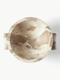 Decoratieve schaal Fossil van marmer, H 15 cm