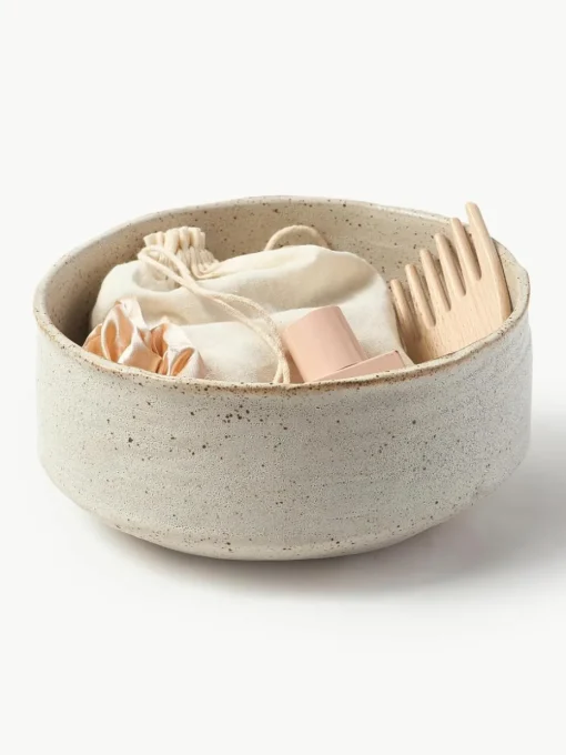 Decoratieve schaal Kamo met ruwe oppervlak, H 13 cm