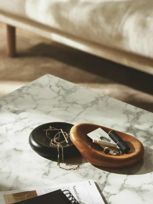 Decoratieve schalen Caleb in organische vorm, set van 2