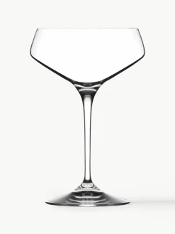 Delicate kristallen champagne schalen Aria, set van 6