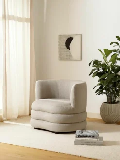 Design bouclé fauteuil Solomon
