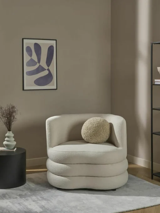 Design bouclé fauteuil Solomon