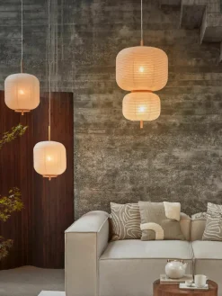 Design hanglamp Misaki van rijstpapier