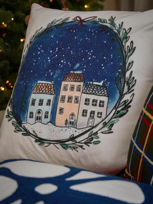Design katoenen kussenhoes Snow van Kera Till