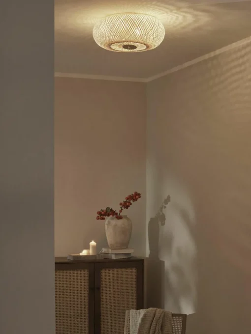 Design plafondlamp Evelyn van bamboehout, naturel