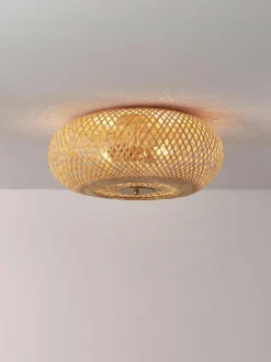 Design plafondlamp Evelyn van bamboehout, naturel