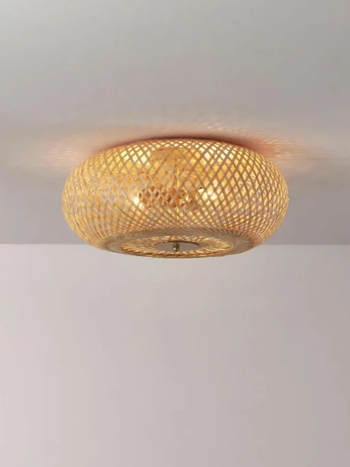 Design plafondlamp Evelyn van bamboehout, naturel