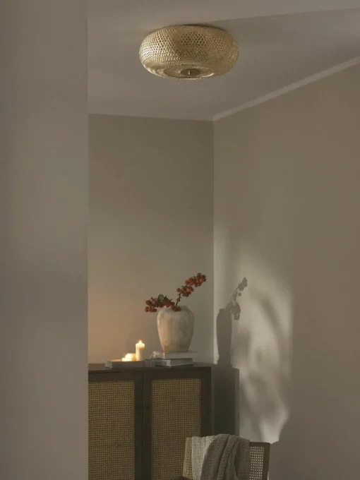 Design plafondlamp Evelyn van bamboehout, naturel
