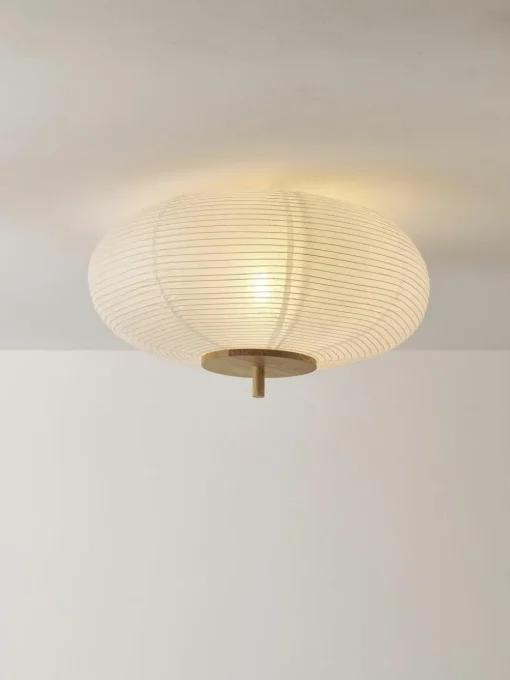Design plafondlamp Misaki van rijstpapier