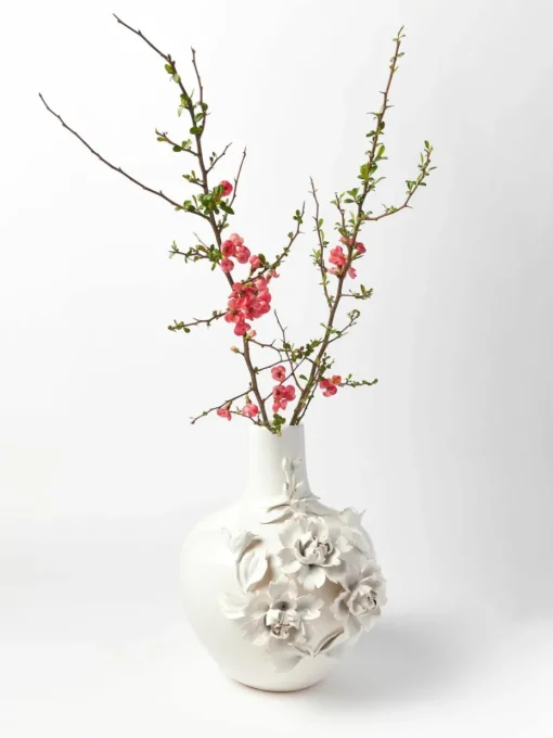 Design porseleinen vaas Rose, H 37 cm