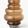 Design vaas Bulli van glas, 24 cm