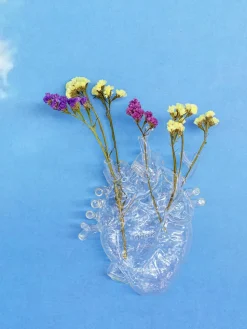 Design vaas Love in Bloom van glas, H 24 cm